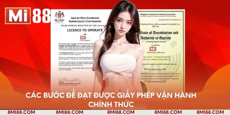 Các bước để đạt được giấy phép vận hành chính thức